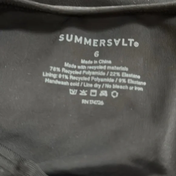 Summersault Women’s black brief bikini bottoms high waist - Picture 5 of 6